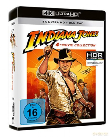 Indiana Jones 1-4: Raiders of the Lost Ark / Indiana Jones and the Temple of Doom / Indiana Jones and the Last Crusade / Indiana Jones and the Kingdom of the Crystal Skull [4xBlu-Ray 4K]+[5xBlu-Ray]