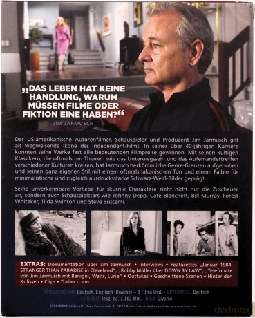 Jim Jarmusch Collection (Permanent Vacation/ Stranger than Paradise/ Down by Law/ Mystery Train/ Noc na ziemi/ Martwy człowiek/ Rok konia / Ghost Dog -Droga samuraja/ Kawa i papierosy) [10xBlu-Ray]+[DVD]