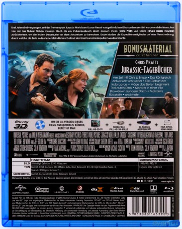 Jurassic World: Fallen Kingdom (Jurassic World: Upadłe królestwo) [Blu-Ray 3D]+[Blu-Ray]