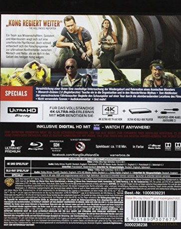 Kong: Skull Island (Kong: Wyspa Czaszki) [Blu-Ray 4K]+[Blu-Ray]