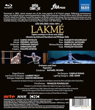 Leo Delibes: Lakme  (1836-1891) [Blu-Ray]