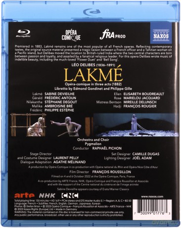 Leo Delibes: Lakme  (1836-1891) [Blu-Ray]