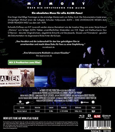 Memory: The Origins of Alien (Wspomnienia: Geneza 'Obcego') [Blu-Ray]