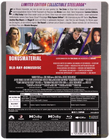 Mission: Impossible 3 (steelbook) [Blu-Ray 4K]+[Blu-Ray]