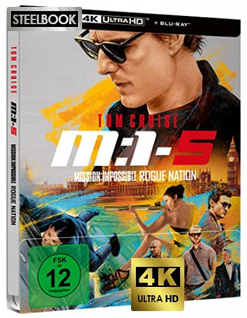Mission: Impossible - Rogue Nation (steelbook) [Blu-Ray 4K]+[Blu-Ray]