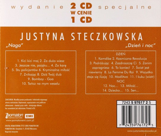 Justyna Steczkowska: Naga / Dzień i noc [2CD]