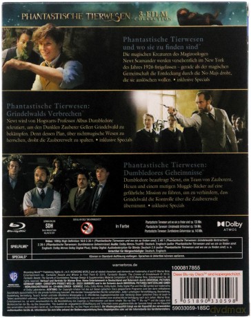 Fantastic Beasts Collection (Fantastyczne zwierzęta i jak je znaleźć/ Fantastyczne zwierzęta: Zbrodnie Grindelwalda/ Fantastyczne zwierzęta: Tajemnice Dumbledore'a) [3xBlu-Ray]