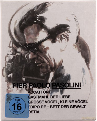 Pier Paolo Pasolini Collection: Accattone / Banquet of love / Big birds, small birds / Edipo Re - bed of violence / Ostia (Accattone/ Bankiet miłości/ Duże ptaki, małe ptaki/ Edipo Re - Łóżko przemocy / Ostia) [5xBlu-Ray]