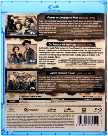 Reap The Wild Wind / Pirates of Monterey / Yankee Buccaneer [Blu-Ray]