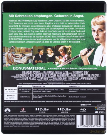 Rosemary's Baby (Dziecko Rosemary) [Blu-Ray 4K]+[Blu-Ray]