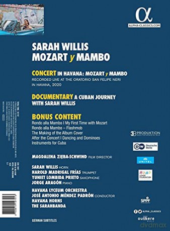 Wolfgang Amadeus Mozart: Sarah Willis - Mozart y Mambo (Live aus dem Oratorio San Felipe Neri Havana) [Blu-Ray]+[DVD]