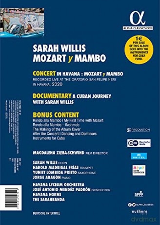 Wolfgang Amadeus Mozart: Sarah Willis - Mozart y Mambo (Live aus dem Oratorio San Felipe Neri Havana) [Blu-Ray]+[DVD]