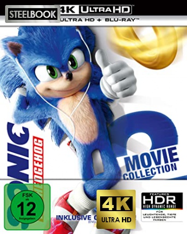 Sonic the Hedgehog 1-2 (Sonic. Szybki jak błyskawica) (steekbook) [2xBlu-Ray 4K]+[2xBlu-Ray]