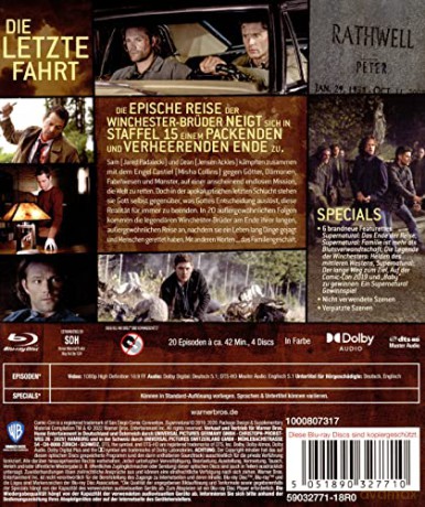Supernatural Staffel 15 (finale Staffel) (Blu-ray)