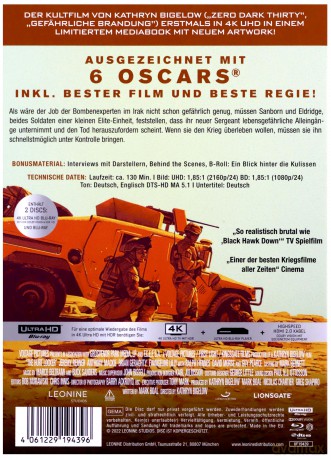 The Hurt Locker (The Hurt Locker. W pułapce wojny) (Mediabook) [Blu-Ray 4K]+[Blu-Ray]