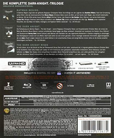 Mroczny Rycerz Trylogia [4xBlu-Ray 4]+[4xBlu-Ray]