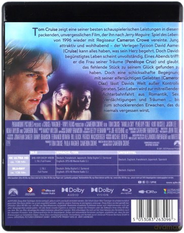 Vanilla Sky [Blu-Ray 4K]+[Blu-Ray]