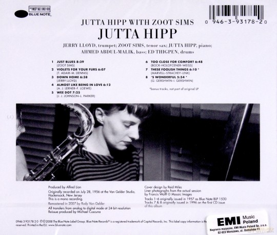 Jutta Hipp With Zon Sims: Jutta Hipp With Zoot Sims (RVG) [CD]