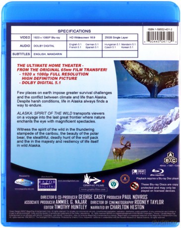 Alaska: Spirit of the Wild (Alaska - Duch dzikiej przyrody) [Blu-Ray]