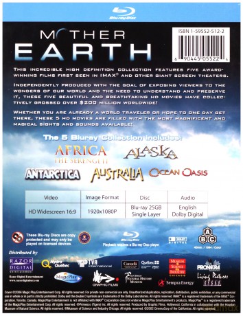 Mother Earth - IMAX: Africa, Ocean, Alaska, Australia, Antarctica [5xBlu-Ray]