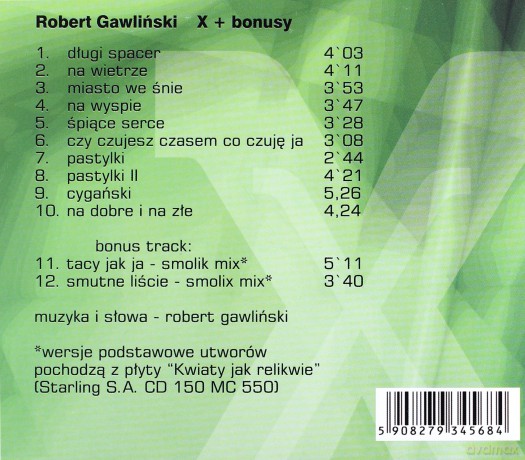 Robert Gawliński: X plus bonusy (digipack) [CD]