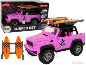 Auto terenowe 1:14 z napędem różowe surfing