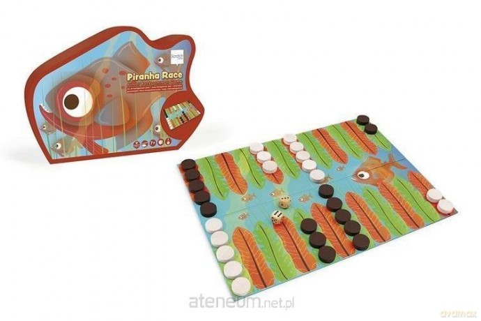 Gra Backgammon Wyścig Piranii [GRA PLANSZOWA]