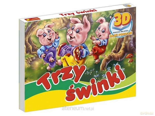 Ksiażeczka 3D Bajki Pokoleń: Trzy świnki [KSIĄŻKA]