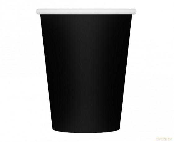 Kubeczki papierowe czarne 250ml 6szt