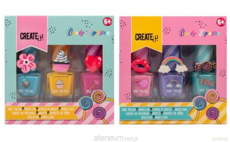 Lakier do paznokci Candy 3szt mix