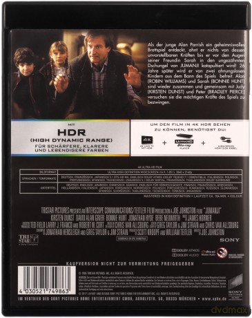 Jumanji [Blu-Ray 4K]