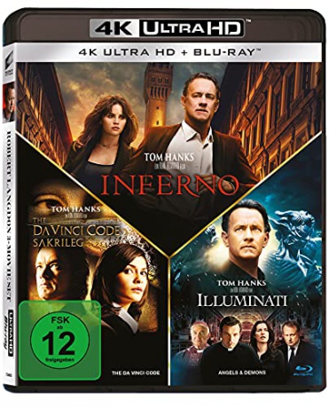 Kod da Vinci / Anioły i demony / Inferno [3xBlu-Ray 4K]+[3xBlu-Ray]