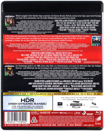 Kod da Vinci / Anioły i demony / Inferno [3xBlu-Ray 4K]+[3xBlu-Ray]