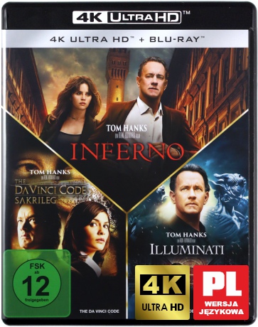 Kod da Vinci / Anioły i demony / Inferno [3xBlu-Ray 4K]+[3xBlu-Ray]