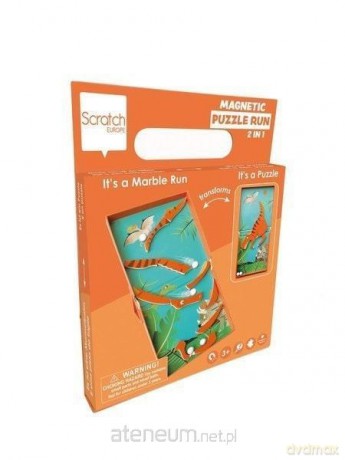 Magnetyczne puzzle Dinozaur i tor kulek gra 2w1 [PUZZLE]