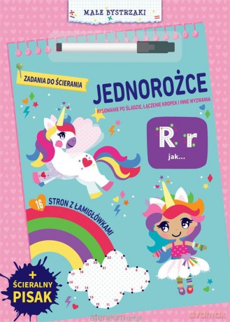 Małe bystrzaki. Zadania do ścierania. Jednorożce [KSIĄŻKA]