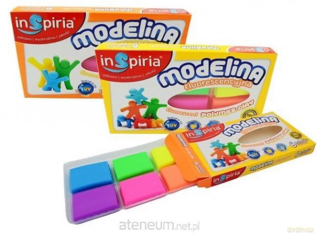 Modelina fluo 6 kolorów