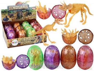Otwierane jajo dinozaura figurka żółta 9cm [FIGURKA]