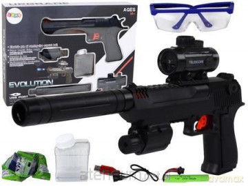 Pistolet elektryczny na kulki wodny czarny 20 m
