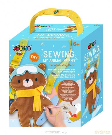 Przyjaciel zwierząt do uszycia - Snowboarding Bear