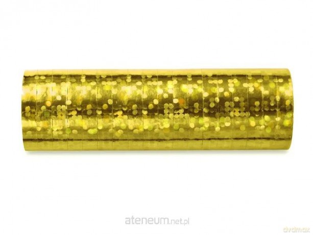 Serpentyny holograficzne złote 3,8m 18szt