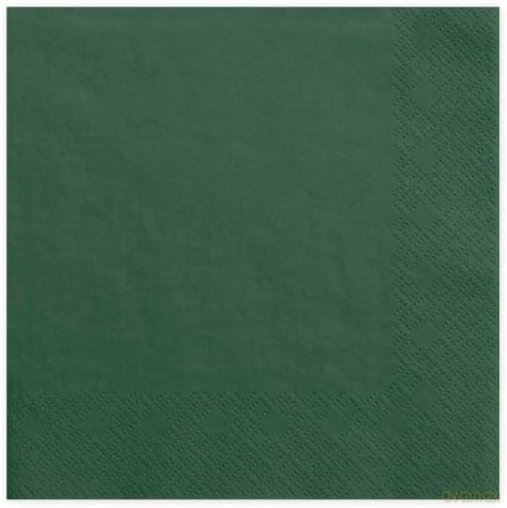 Serwetki trójwarstwowe zieleń 33x33cm 20szt