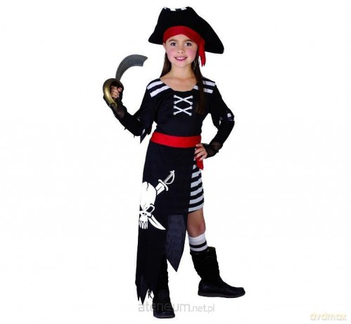 Strój Piratka z Czaszką rozm. 110/120cm