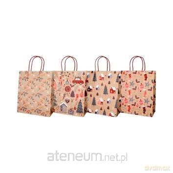 Torba prezentowa 26x32x12cm papier white craf mix