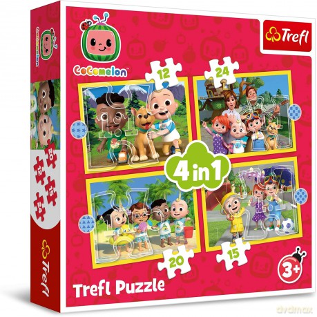 TREFL 4w1 Cocomelon, Poznaj bohaterów [PUZZLE]