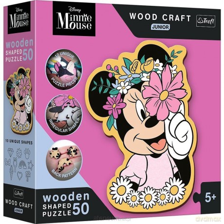 TREFL drewniane 50 el. W świecie Minnie [PUZZLE]
