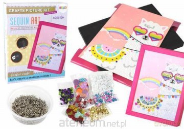 Zestaw DIY cekiny szpilki lama + ramka