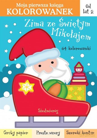 Zima ze Świętym Mikołajem. 64 kolorowanki - Stefan Michałowski [KSIĄŻKA]