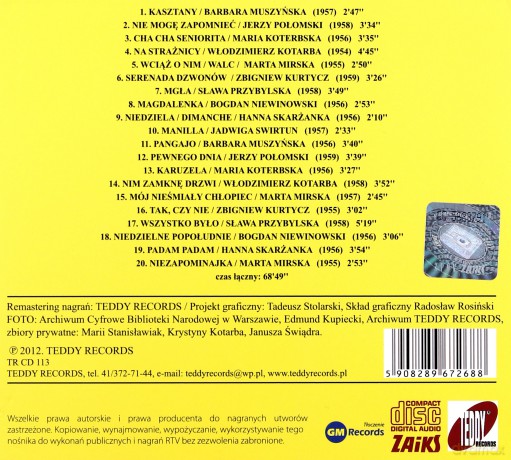 Składanka: Niezapomniane przeboje lat 50-tych,13 (digipack) [CD]