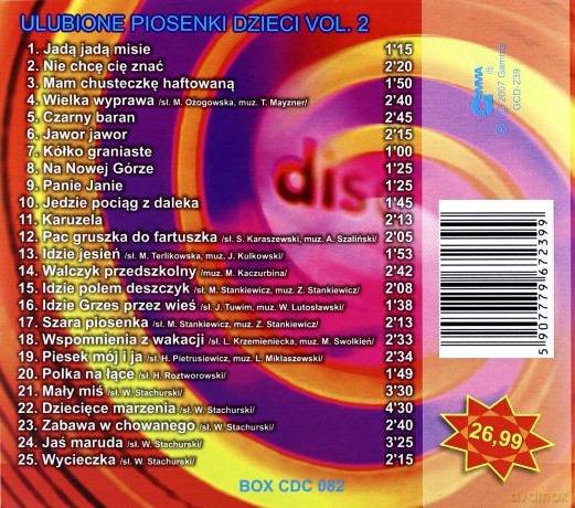 Składanka: Ulubione Piosenki Dzieci Vol.2 (digipack) [CD]